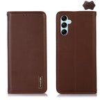 Custodia per telefono in pelle di vacchetta con strato superiore in nappa KHAZNEH, For Galaxy S26 FE 5G, For Samsung Galaxy S26 Edge 5G, For Samsung Galaxy S26 Ultra 5G, For Samsung Galaxy S26 5G, For Samsung Galaxy S25 FE 5G                           ...