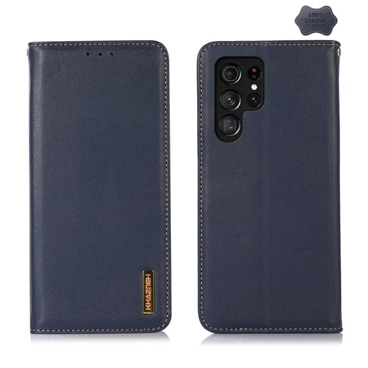 Custodia per telefono in pelle di vacchetta con strato superiore in nappa KHAZNEH, For Galaxy S26 FE 5G, For Samsung Galaxy S26 Edge 5G, For Samsung Galaxy S26 Ultra 5G, For Samsung Galaxy S26 5G, For Samsung Galaxy S25 FE 5G                           ...