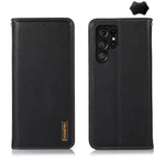 Custodia per telefono in pelle di vacchetta con strato superiore in nappa KHAZNEH, For Galaxy S26 FE 5G, For Samsung Galaxy S26 Edge 5G, For Samsung Galaxy S26 Ultra 5G, For Samsung Galaxy S26 5G, For Samsung Galaxy S25 FE 5G                           ...