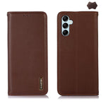 Custodia per telefono in pelle di vacchetta con strato superiore in nappa KHAZNEH, For Galaxy S26 FE 5G, For Samsung Galaxy S26 Edge 5G, For Samsung Galaxy S26 Ultra 5G, For Samsung Galaxy S26 5G, For Samsung Galaxy S25 FE 5G                           ...