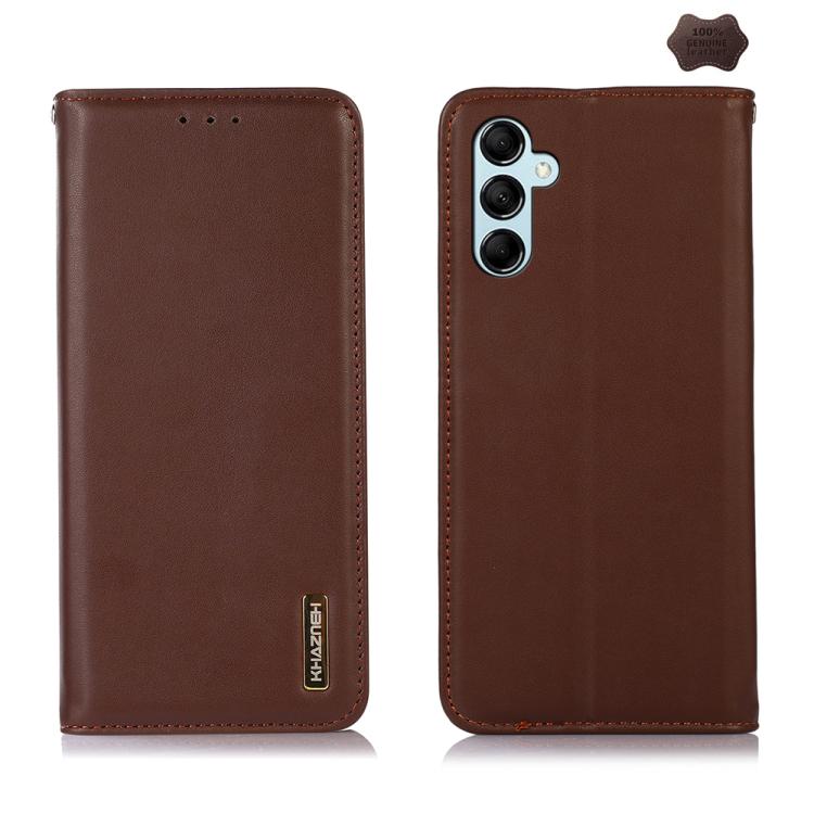 Custodia per telefono in pelle di vacchetta con strato superiore in nappa KHAZNEH, For Galaxy S26 FE 5G, For Samsung Galaxy S26 Edge 5G, For Samsung Galaxy S26 Ultra 5G, For Samsung Galaxy S26 5G, For Samsung Galaxy S25 FE 5G                           ...