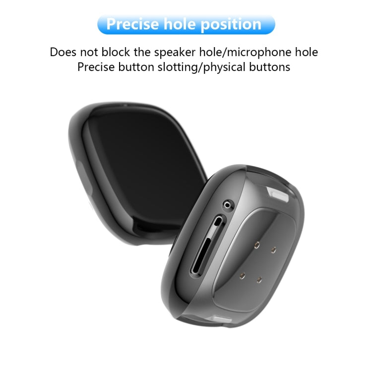 Custodia protettiva in TPU con pacchetto completo di placcatura, For Fitbit Versa 3 / Versa Sense