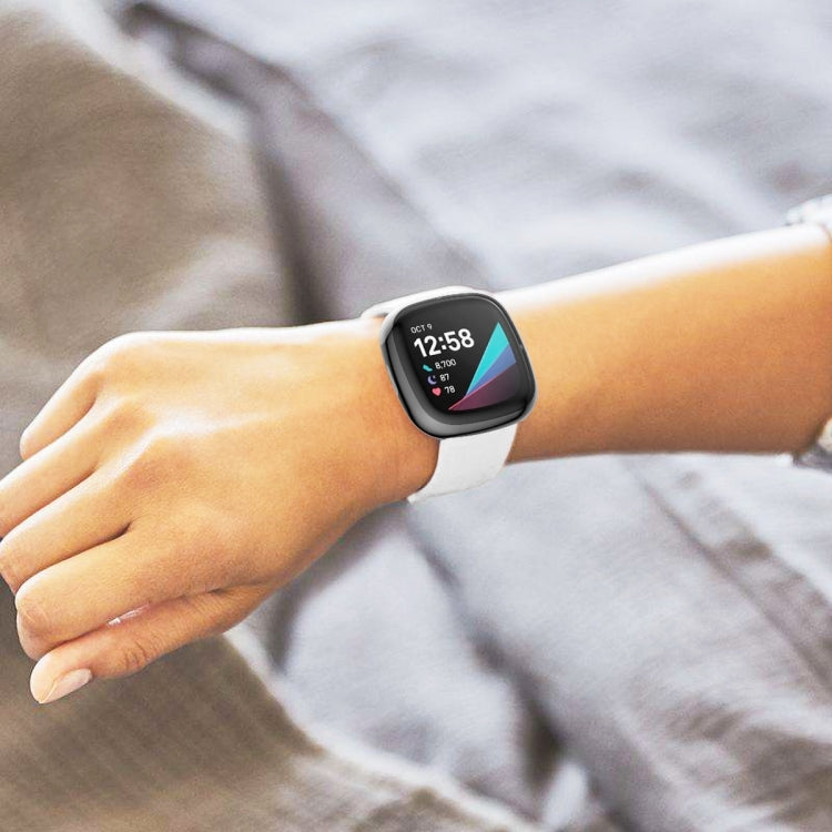 Custodia protettiva in TPU con pacchetto completo di placcatura, For Fitbit Versa 3 / Versa Sense