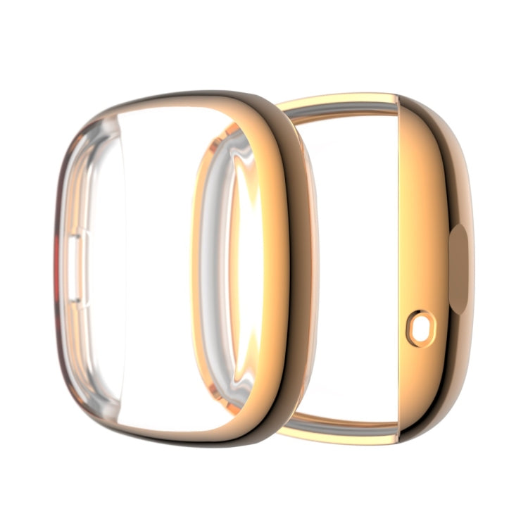Custodia protettiva in TPU con pacchetto completo di placcatura, For Fitbit Versa 3 / Versa Sense