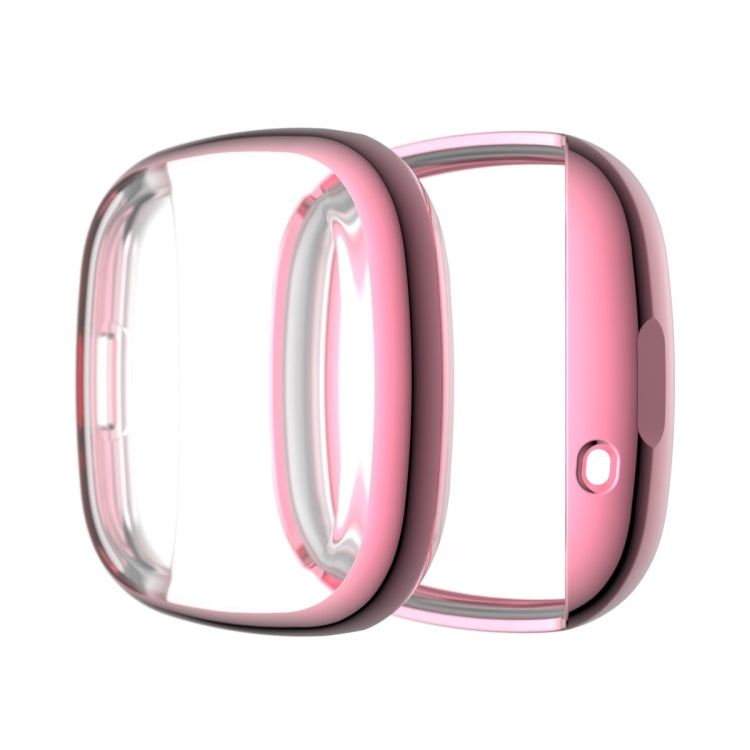 Custodia protettiva in TPU con pacchetto completo di placcatura, For Fitbit Versa 3 / Versa Sense
