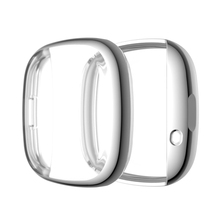 Custodia protettiva in TPU con pacchetto completo di placcatura, For Fitbit Versa 3 / Versa Sense