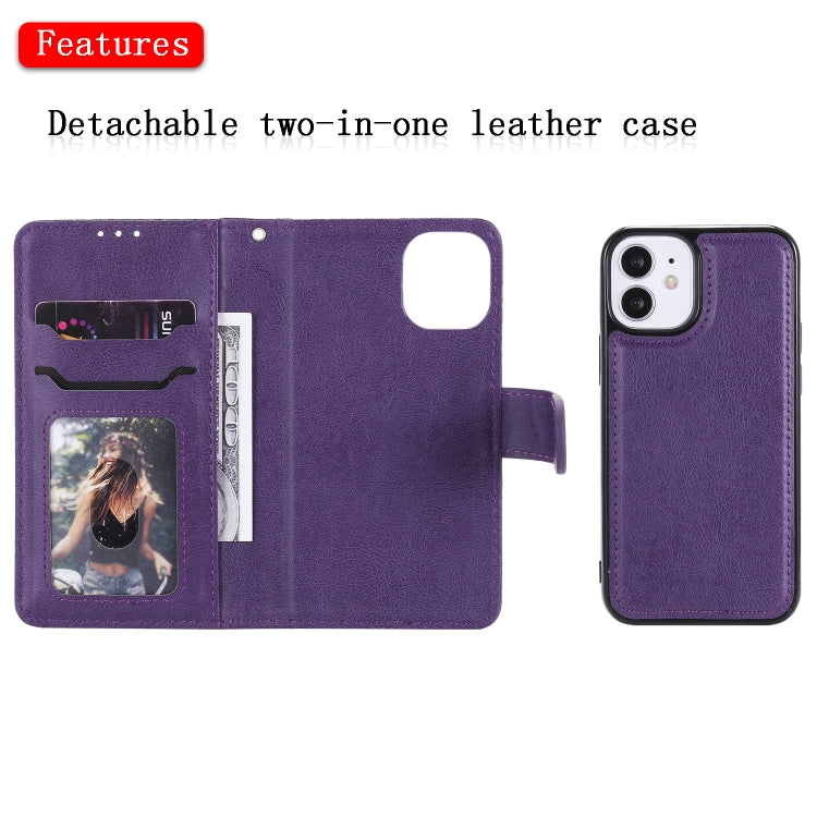 Custodia portafoglio in pelle PU staccabile per iPhone 12