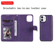 Custodia in pelle PU staccabile per iPhone 12
