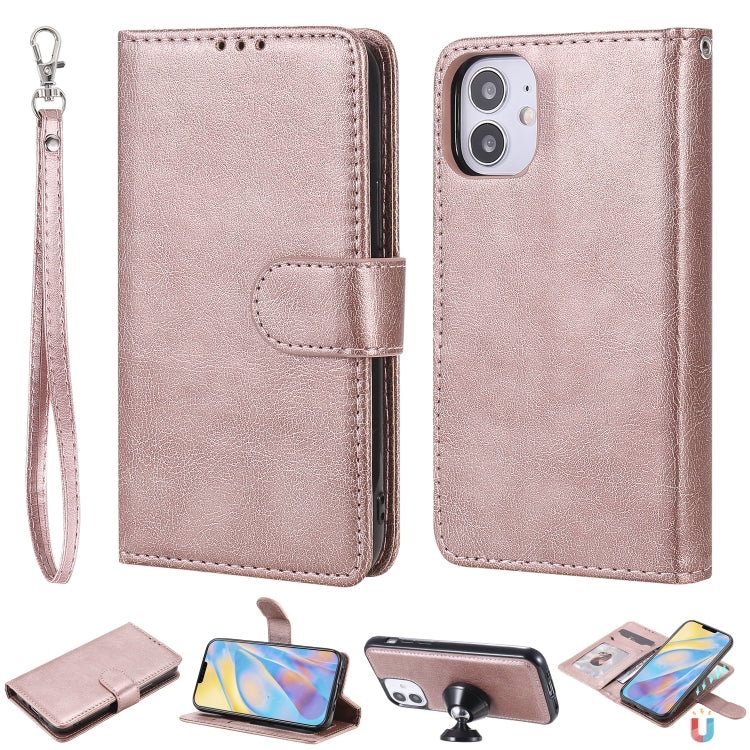 Custodia portafoglio in pelle PU staccabile per iPhone 12