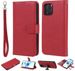 Custodia portafoglio in pelle PU staccabile per iPhone 12