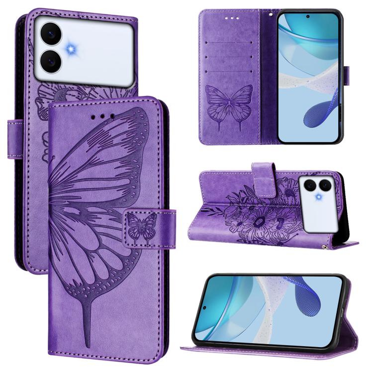 Custodia per telefono in pelle con farfalla in rilievo, For Galaxy S26 FE 5G, For Samsung Galaxy S26+ 5G, For Samsung Galaxy S26 Edge 5G