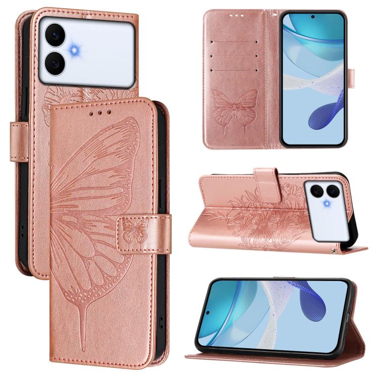 Custodia per telefono in pelle con farfalla in rilievo, For Galaxy S26 FE 5G, For Samsung Galaxy S26+ 5G, For Samsung Galaxy S26 Edge 5G