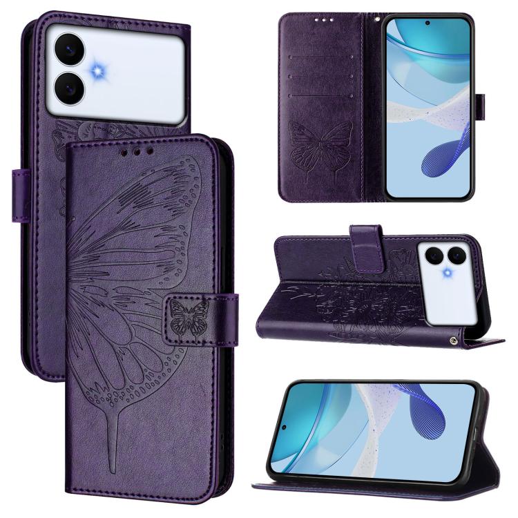 Custodia per telefono in pelle con farfalla in rilievo, For Galaxy S26 FE 5G, For Samsung Galaxy S26+ 5G, For Samsung Galaxy S26 Edge 5G