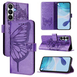 Custodia per telefono in pelle con farfalla in rilievo, For Samsung Galaxy S26 Ultra 5G, For Samsung Galaxy S26 5G, For Samsung Galaxy S25 Edge 5G