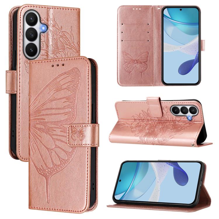 Custodia per telefono in pelle con farfalla in rilievo, For Samsung Galaxy S26 Ultra 5G, For Samsung Galaxy S26 5G, For Samsung Galaxy S25 Edge 5G