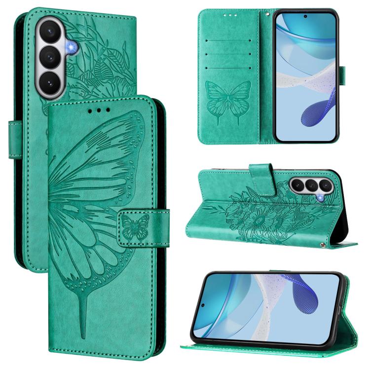 Custodia per telefono in pelle con farfalla in rilievo, For Samsung Galaxy S26 Ultra 5G, For Samsung Galaxy S26 5G, For Samsung Galaxy S25 Edge 5G