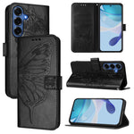 Custodia per telefono in pelle con farfalla in rilievo, For Galaxy S26 FE 5G, For Samsung Galaxy S26+ 5G, For Samsung Galaxy S26 Edge 5G