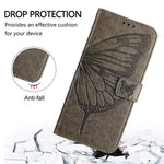 Custodia per telefono in pelle con farfalla in rilievo, For Galaxy S26 FE 5G, For Samsung Galaxy S26+ 5G, For Samsung Galaxy S26 Edge 5G