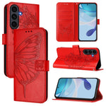 Custodia per telefono in pelle con farfalla in rilievo, For Galaxy S26 FE 5G, For Samsung Galaxy S26+ 5G, For Samsung Galaxy S26 Edge 5G