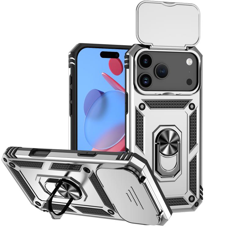 Custodia per telefono con supporto scorrevole Camshield, For iPhone 17e / 16e, For iPhone 17 Pro Max, For iPhone 17 Pro