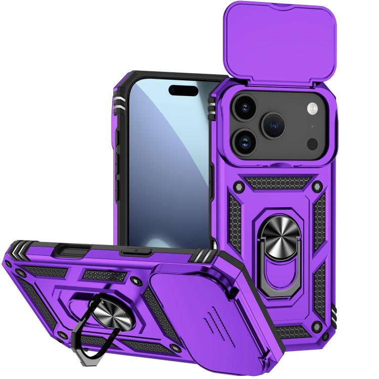 Custodia per telefono con supporto scorrevole Camshield, For iPhone 17e / 16e, For iPhone 17 Pro Max, For iPhone 17 Pro