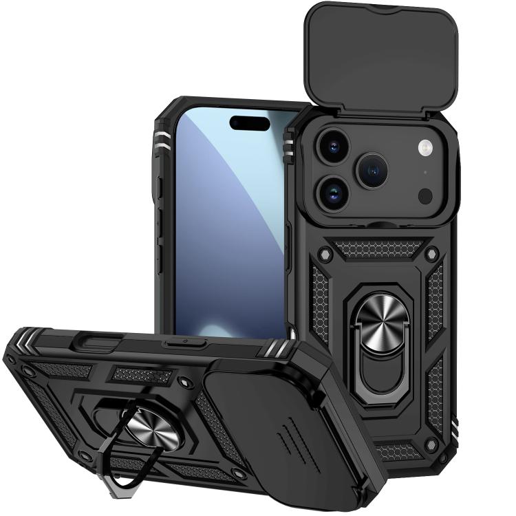 Custodia per telefono con supporto scorrevole Camshield, For iPhone 17e / 16e, For iPhone 17 Pro Max, For iPhone 17 Pro