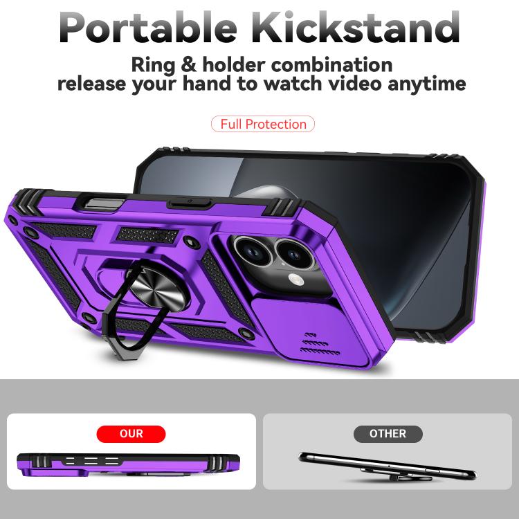 Custodia per telefono con supporto scorrevole Camshield, For iPhone 17, For iPhone Air