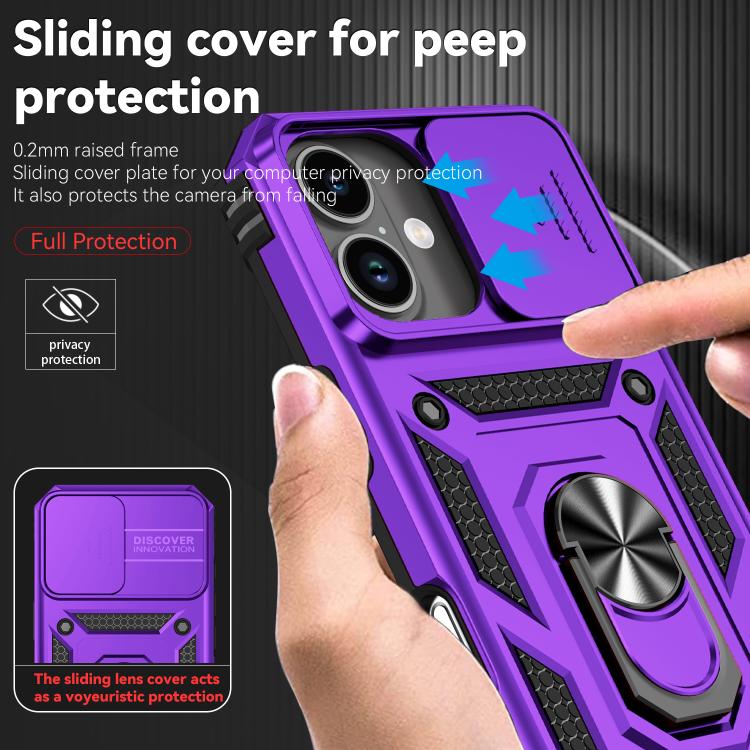 Custodia per telefono con supporto scorrevole Camshield, For iPhone 17, For iPhone Air