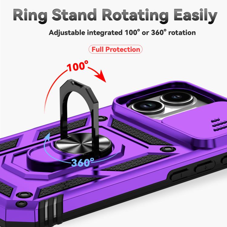 Custodia per telefono con supporto scorrevole Camshield, For iPhone 18, For iPhone 18 Pro, For iPhone 18 Pro Max