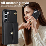 Custodia per telefono con slot per schede RFID e cordino lungo, For Samsung Galaxy S24 5G