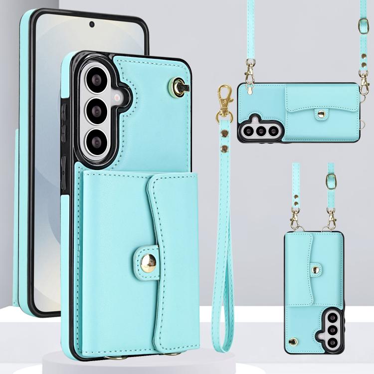 Custodia per telefono con slot per schede RFID e cordino lungo, For Samsung Galaxy S26+ 5G, For Samsung Galaxy S26 Ultra 5G, For Samsung Galaxy S26 5G, For Samsung Galaxy S25 5G