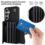 Custodia per telefono con slot per schede RFID e cordino lungo, For Samsung Galaxy S26+ 5G, For Samsung Galaxy S26 Ultra 5G, For Samsung Galaxy S26 5G, For Samsung Galaxy S25 5G