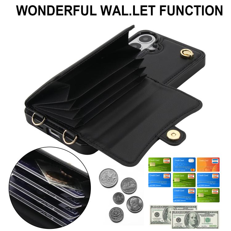 Custodia per telefono con slot per schede RFID e cordino lungo, For Samsung Galaxy S26+ 5G, For Samsung Galaxy S26 Ultra 5G, For Samsung Galaxy S26 5G, For Samsung Galaxy S25 5G