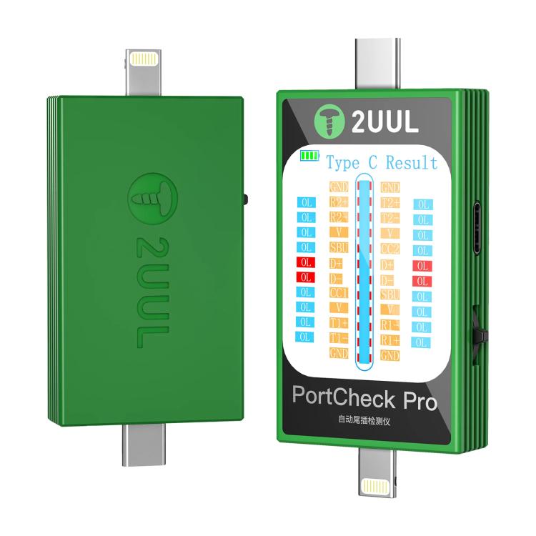 2uul PW31 PortCheck Pro 5V / 2A Type-C / Lighting Interface Automatic Tail Plug Detector, PW31