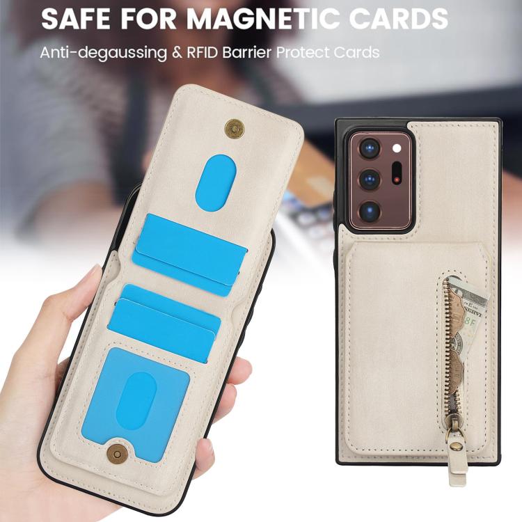 Custodia per telefono con cerniera e MagSafe in pelle divisa, For Samsung Galaxy Note20 Ultra, For Samsung Galaxy Note20