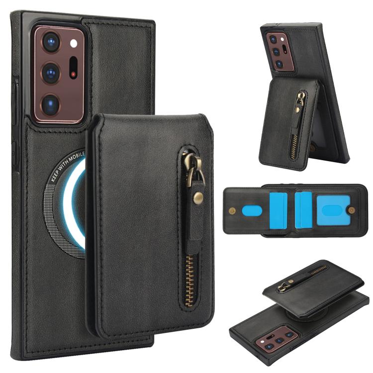 Custodia per telefono con cerniera e MagSafe in pelle divisa, For Samsung Galaxy Note20 Ultra, For Samsung Galaxy Note20