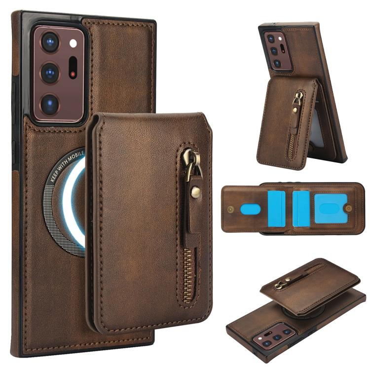 Custodia per telefono con cerniera e MagSafe in pelle divisa, For Samsung Galaxy Note20 Ultra, For Samsung Galaxy Note20