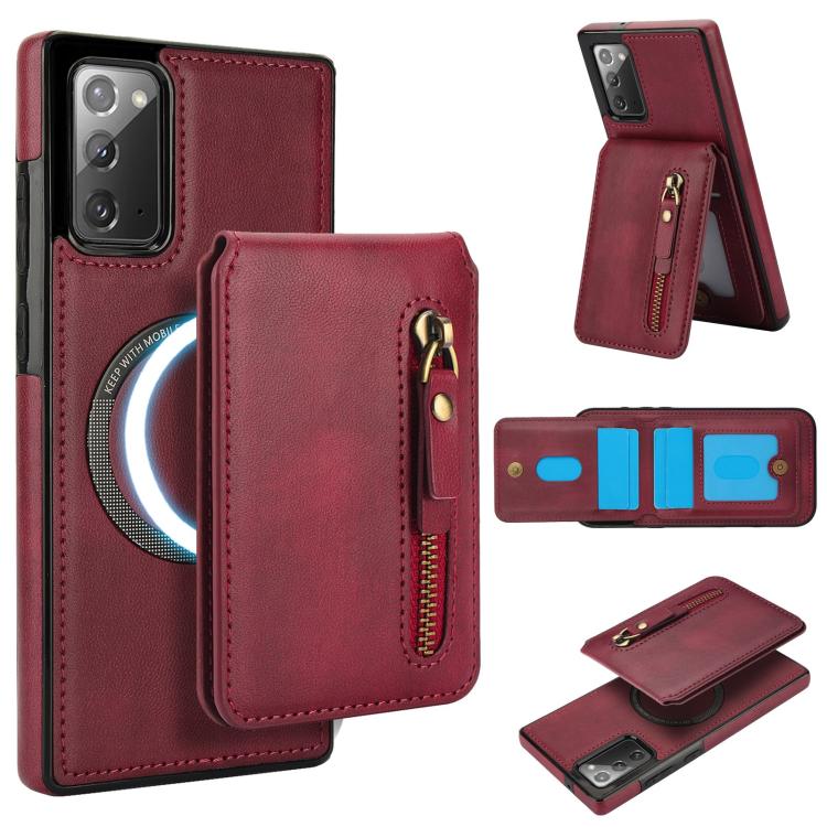 Custodia per telefono con cerniera e MagSafe in pelle divisa, For Samsung Galaxy Note20 Ultra, For Samsung Galaxy Note20