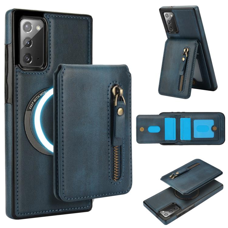 Custodia per telefono con cerniera e MagSafe in pelle divisa, For Samsung Galaxy Note20 Ultra, For Samsung Galaxy Note20