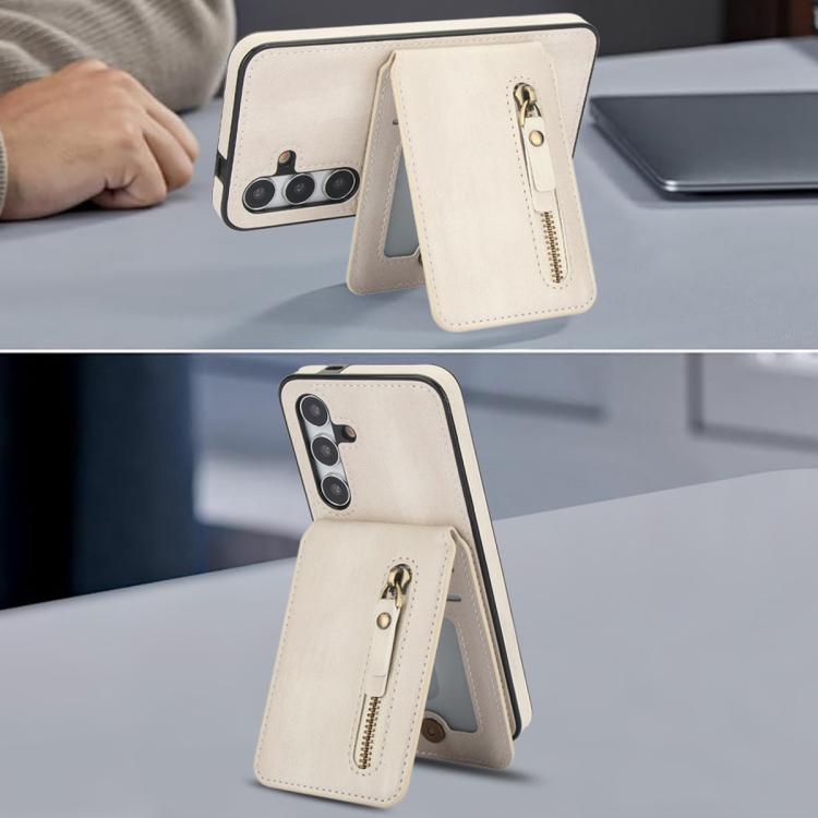 Custodia per telefono con cerniera e MagSafe in pelle divisa, For Samsung Galaxy S24 5G, For Samsung Galaxy S23 FE 5G, For Samsung Galaxy S23 Ultra 5G