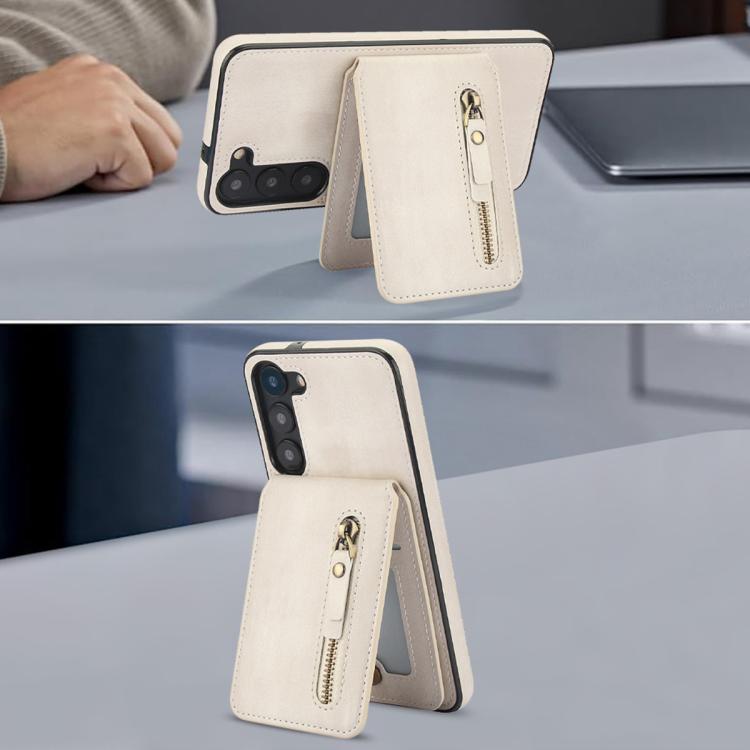 Custodia per telefono con cerniera e MagSafe in pelle divisa, For Samsung Galaxy S23+ 5G, For Samsung Galaxy S23 5G, For Samsung Galaxy S22 Ultra 5G