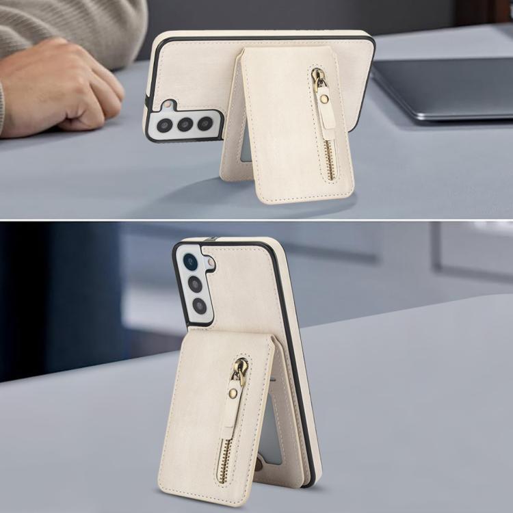 Custodia per telefono con cerniera e MagSafe in pelle divisa, For Samsung Galaxy S22+ 5G, For Samsung Galaxy S22 5G, For Samsung Galaxy S21 FE 5G