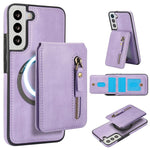 Custodia per telefono con cerniera e MagSafe in pelle divisa, For Samsung Galaxy S22+ 5G, For Samsung Galaxy S22 5G, For Samsung Galaxy S21 FE 5G