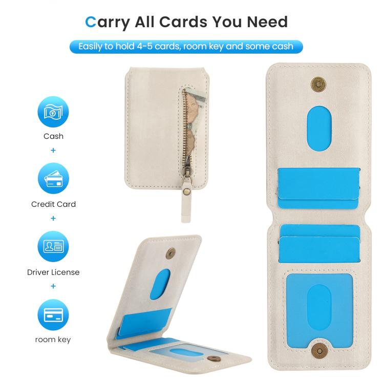 Custodia per telefono con cerniera e MagSafe in pelle divisa, For Samsung Galaxy S21 5G, For Samsung Galaxy S21+ 5G, For Samsung Galaxy S21 Ultra 5G