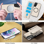 Custodia per telefono con cerniera e MagSafe in pelle divisa, For Samsung Galaxy S21 5G, For Samsung Galaxy S21+ 5G, For Samsung Galaxy S21 Ultra 5G