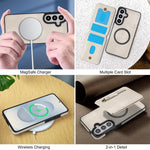 Custodia per telefono con cerniera e MagSafe in pelle divisa, For Samsung Galaxy S26+ 5G, For Samsung Galaxy S26 Ultra 5G, For Samsung Galaxy S26 5G