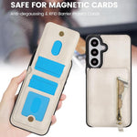 Custodia per telefono con cerniera e MagSafe in pelle divisa, For Samsung Galaxy S26+ 5G, For Samsung Galaxy S26 Ultra 5G, For Samsung Galaxy S26 5G