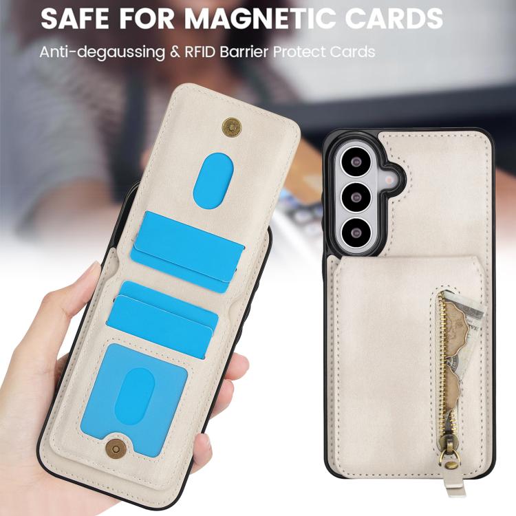Custodia per telefono con cerniera e MagSafe in pelle divisa, For Samsung Galaxy S26+ 5G, For Samsung Galaxy S26 Ultra 5G, For Samsung Galaxy S26 5G