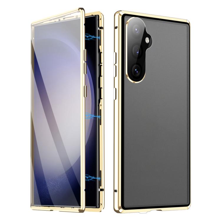 Custodia per telefono in vetro temperato con copertura completa HD magnetica in metallo, For Samsung Galaxy S26+ 5G, For Samsung Galaxy S26 5G, For Samsung Galaxy S25 5G, For Samsung Galaxy S25+ 5G
