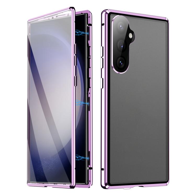 Custodia per telefono in vetro temperato con copertura completa HD magnetica in metallo, For Samsung Galaxy S26+ 5G, For Samsung Galaxy S26 5G, For Samsung Galaxy S25 5G, For Samsung Galaxy S25+ 5G